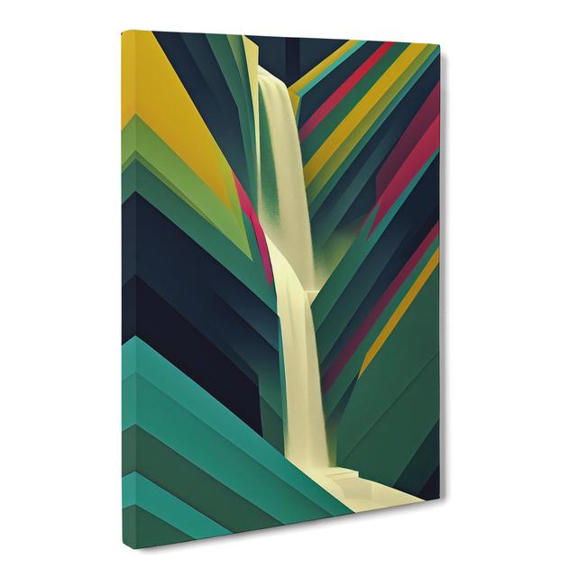 CAN-V0523-2806X Waterfall Abstract Vol.1 - Wrapped Canvas Print Alpen Home Size: 50cm H x 35cm W x 3cm D on Productcaster.