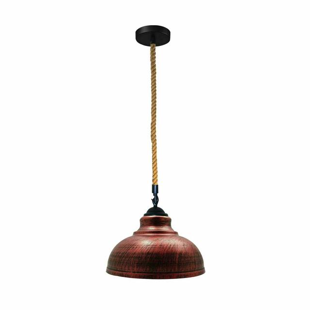 Kathryn 1 - Light Single Dome Pendant Breakwater Bay Shade Colour: Rustic Red, Bulb Included: Yes on Productcaster.