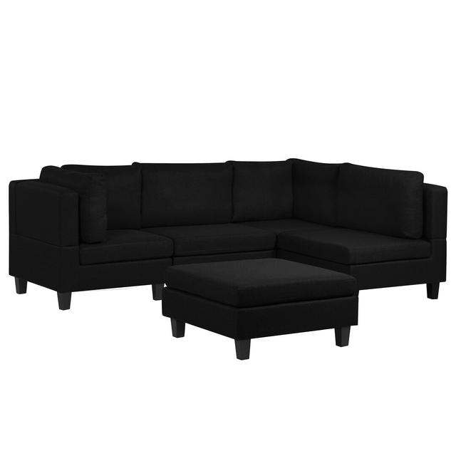 Modulares Ecksofa Tayyibah ModernMoments Polsterfarbe: Schwarz on Productcaster.