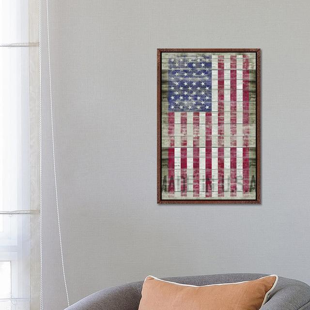 American Flag II by Diego Tirigall - Print on Canvas East Urban Home Size: 66.04cm H x 45.72cm W x 3.8cm D, Format: Classic Wood Framed on Productcaster.