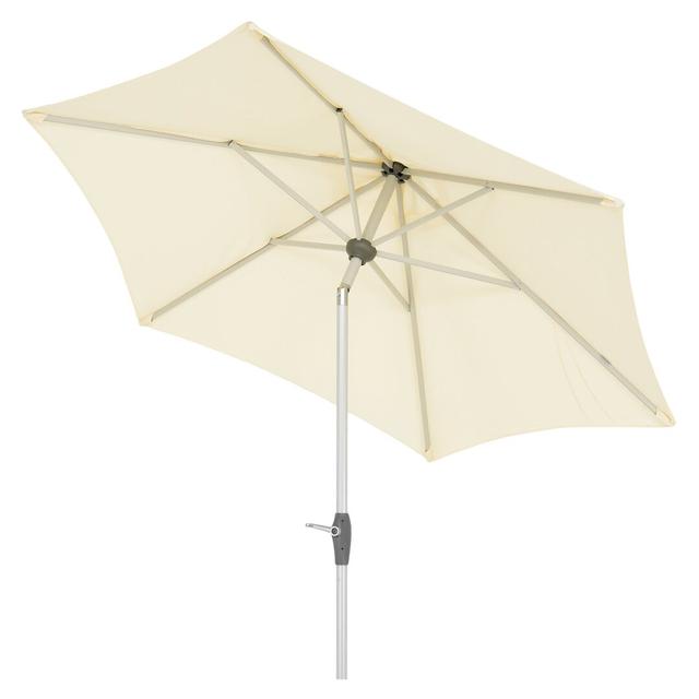 2.4m Traditional Parasol Garden&Patio Fabric Colour: Cream on Productcaster.