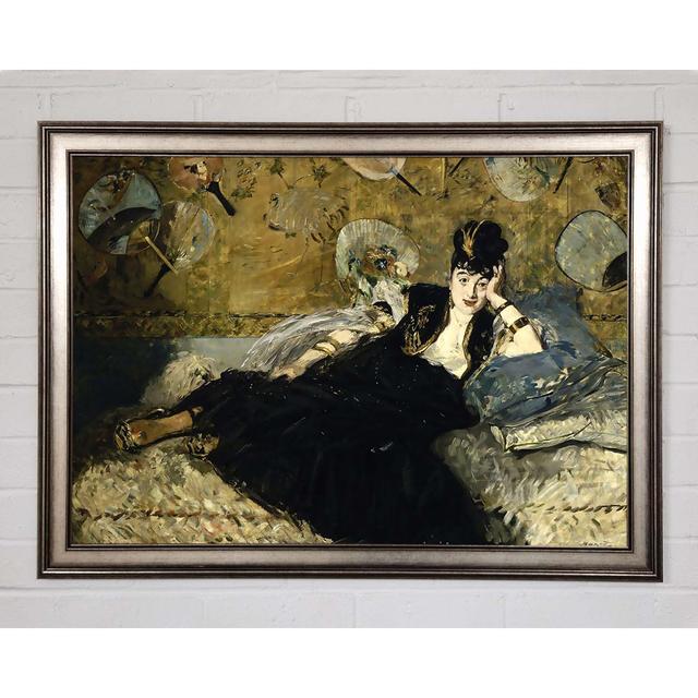 Manet Woman with Fans Framed Print - Picture Frame Graphic Art on Canvas ClassicLiving Format: Gunmetal Framed Paper, Size: 29.7cm H x 42cm W x 1.5cm on Productcaster.