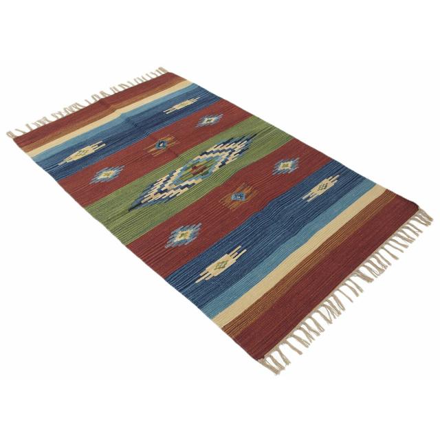 Datchery Handmade Kilim Cotton Brown Rug Bloomsbury Market Rug Size: Rectangle 140 x 200cm on Productcaster.