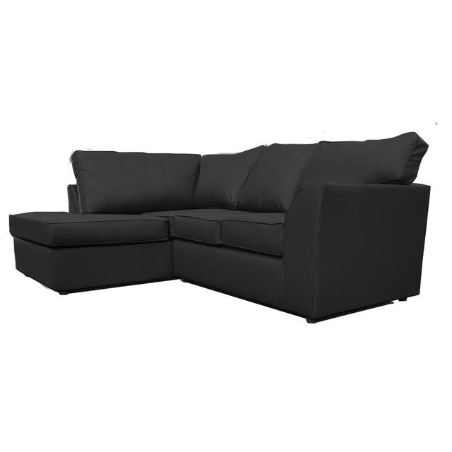 Jarol Corner Sofa 17 Stories Upholstery Colour: Black, Orientation: Left Hand Facing on Productcaster.