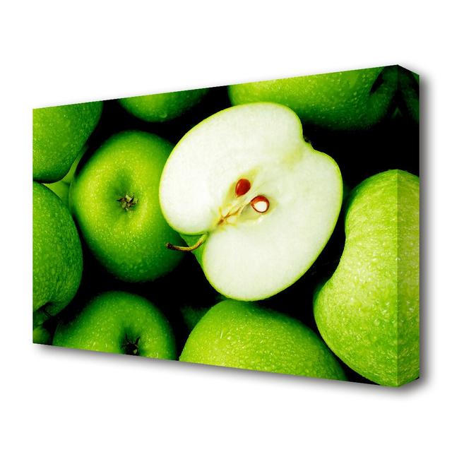 Green Apple Centre Kitchen - Wrapped Canvas Photograph Print East Urban Home Size: 35.6 cm H x 50.8 cm W x 4.4 cm D on Productcaster.