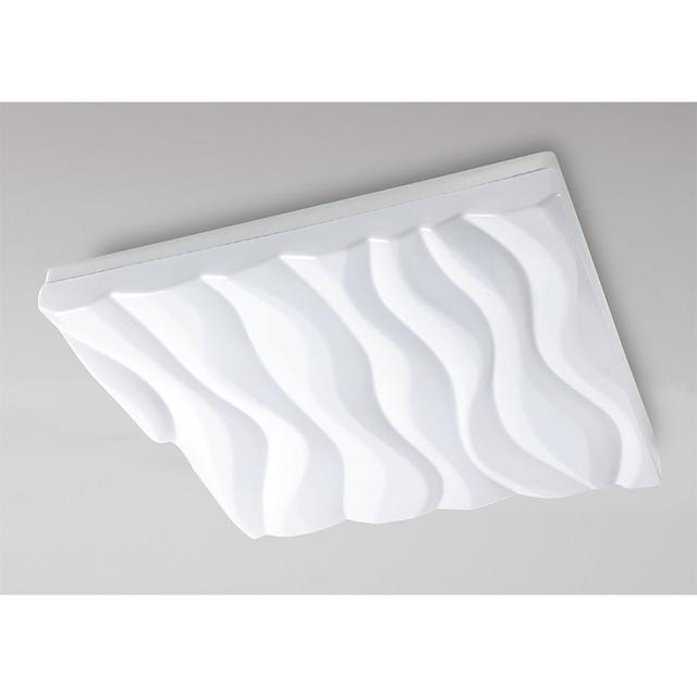 Jihane 1-Light LED Flush Mount Ivy Bronx Finish: Off White, Size: 7.5cm H x 65cm W x 65 cm D on Productcaster.