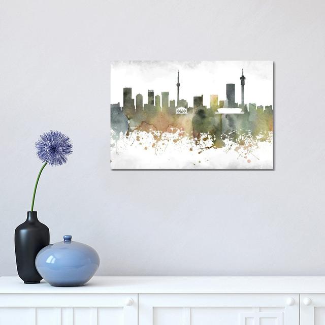 Johannesburg Skyline by WallDecorAddict - Wrapped Canvas Photograph Latitude Run Size: 30.48cm H x 45.72cm Wx 1.905cm D on Productcaster.