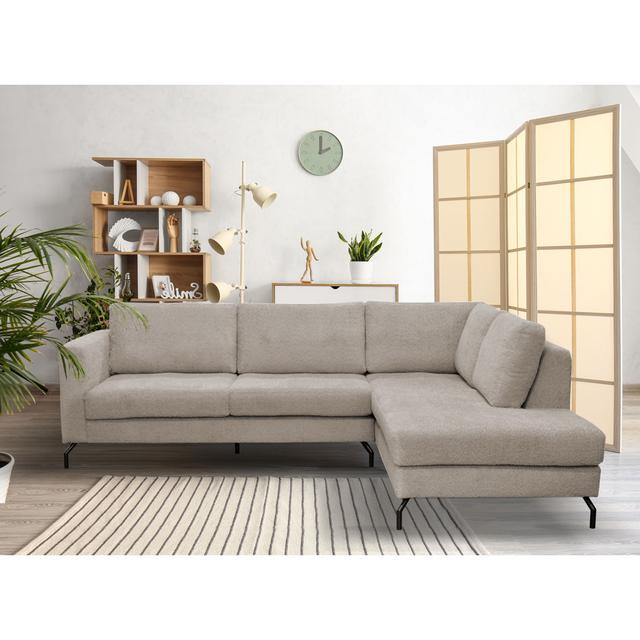 Bryla Upholstered Corner Sofa Metro Lane Orientation: Aligned to the right, Upholstery Colour: Beige on Productcaster.