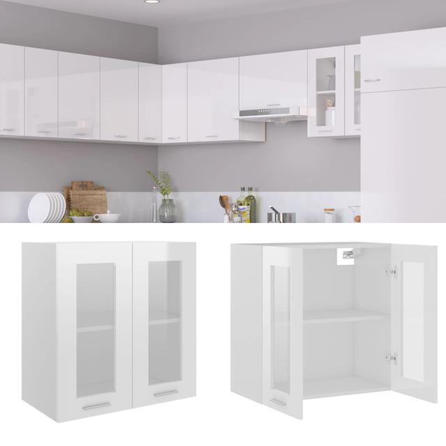 Lizmar 60cm Kitchen Pantry 17 Stories Finish: High Gloss White on Productcaster.