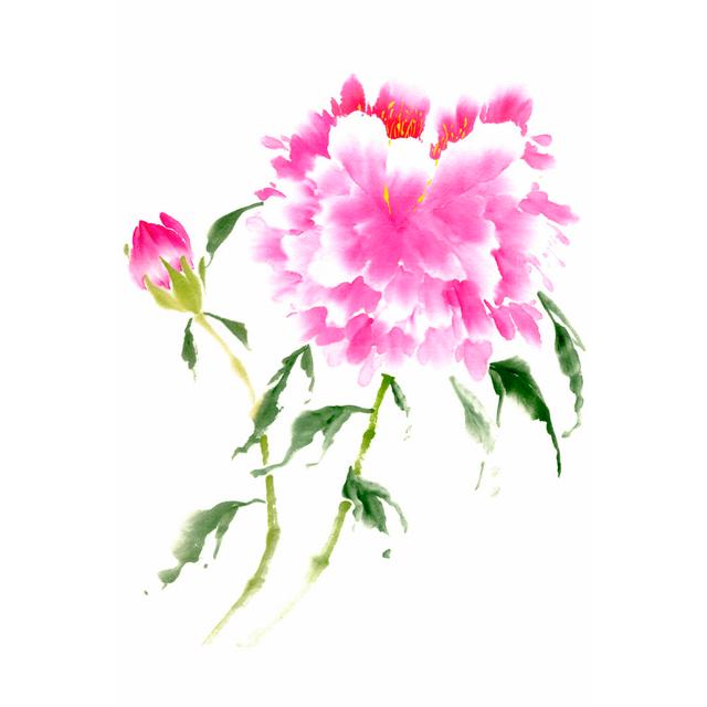 Peonies in Pink II by Nan Rae - Wrapped Canvas Painting Rosalind Wheeler Size: 76cm H x 51cm W x 3.8cm D on Productcaster.