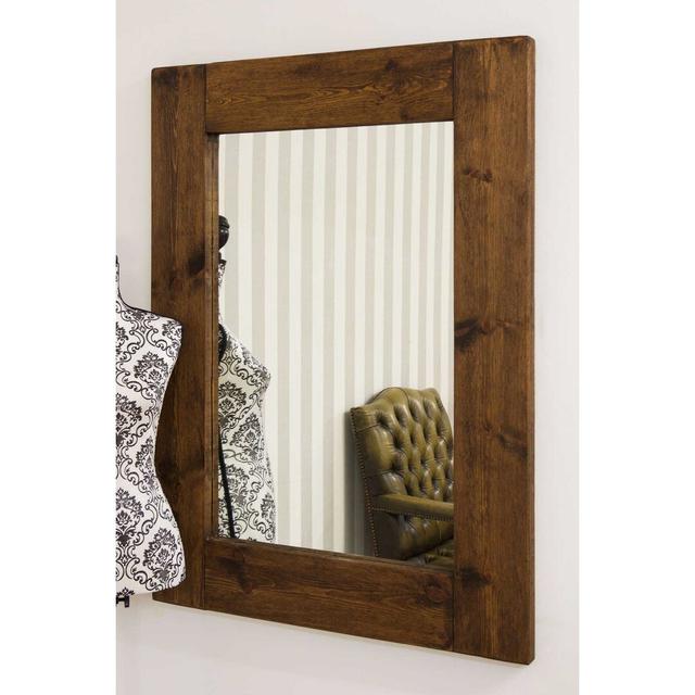 Moshe Full Length Mirror Alpen Home Size: 118cm H x 92cm W, Finish: Dark Natural on Productcaster.