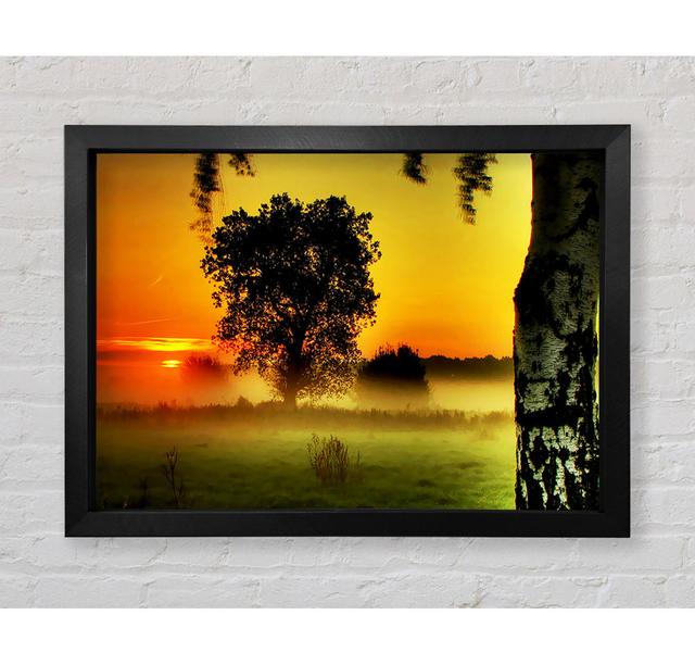 Surreal Ocean Mist - Single Picture Frame Print Brayden Studio Size: 84.1cm H x 118.9cm W x 3.4cm D, Format: Black Framed Paper on Productcaster.