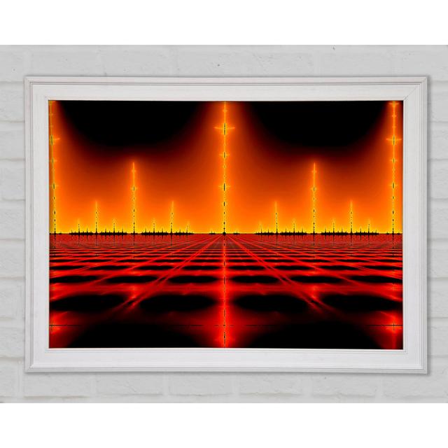 Electrical Fire Grid - Print Brayden Studio Size: 84.1cm H x 118.9cm W x 1.5cm D on Productcaster.