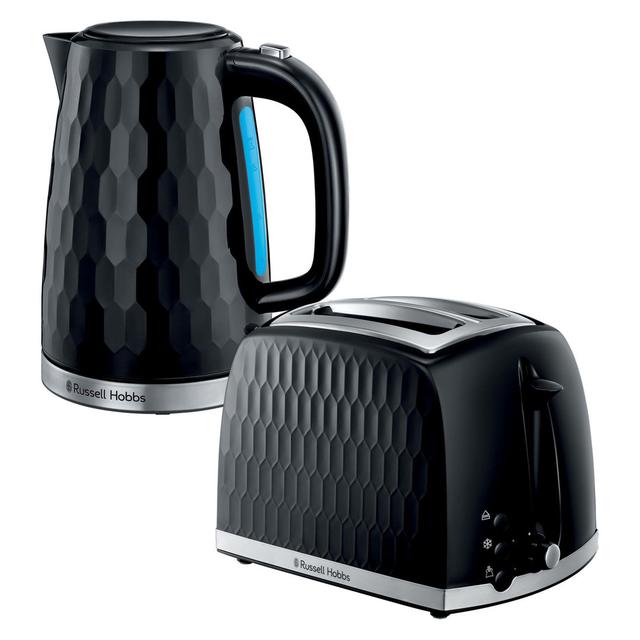 Honeycomb 1.7L Kettle & 2 Slice Toaster White Russell Hobbs Colour: Black on Productcaster.