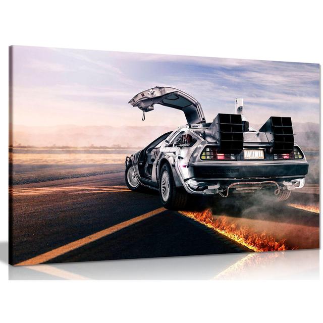 Back To The Future - Wrapped Canvas Print Panther Print Size: 61cm H x 91cm W on Productcaster.