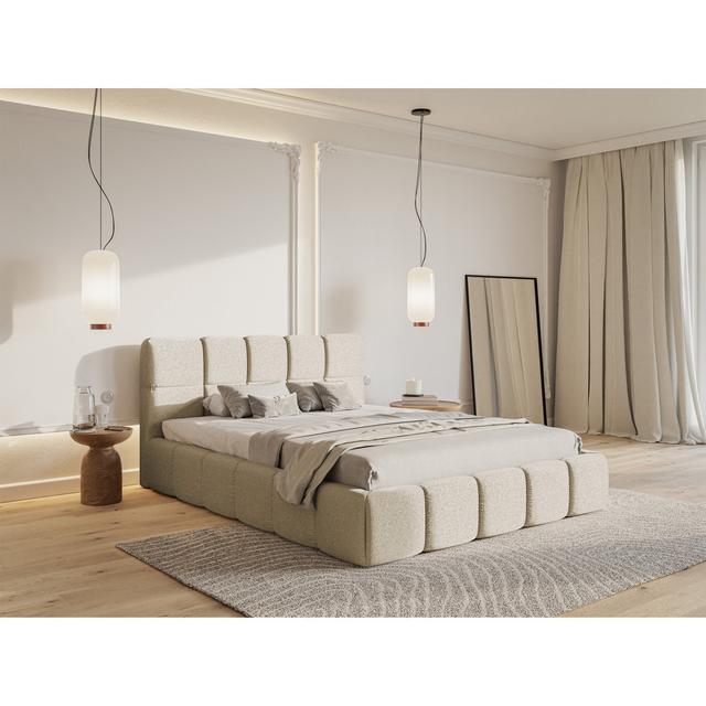 Polsterbett Miram, 160 x 200 cm Ebern Designs Farbe: beige on Productcaster.