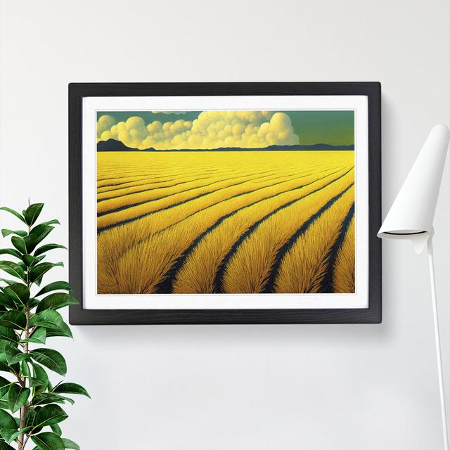 Exciting Wheat Field - Single Picture Frame Print ClassicLiving Size: 25cm H x 34cm W x 2cm D, Frame Colour: Black Framed on Productcaster.