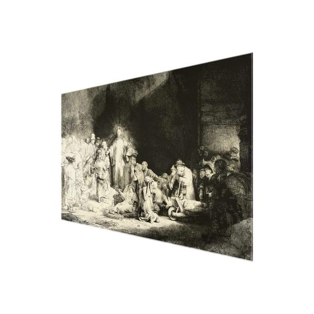 'Christ Preaching' by Rembrandt van Rijn Drawing on Glass East Urban Home Size: 40 cm H x 60 cm W on Productcaster.