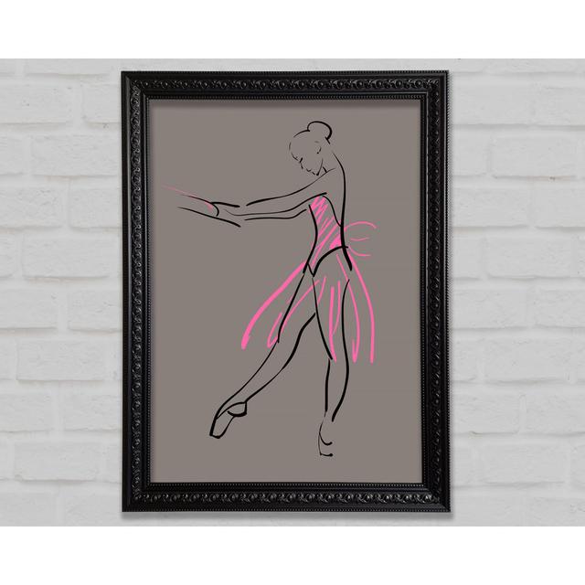 Grey Pink Ballerina 1 - Single Picture Frame Art Prints Bright Star Size: 141.4cm H x 100cm W on Productcaster.