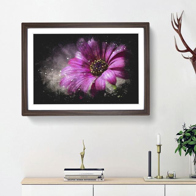 Purple Daisy - Picture Frame Graphic Art East Urban Home Frame Option: Walnut Framed, Size: 24cm H x 33cm W x 2cm D on Productcaster.