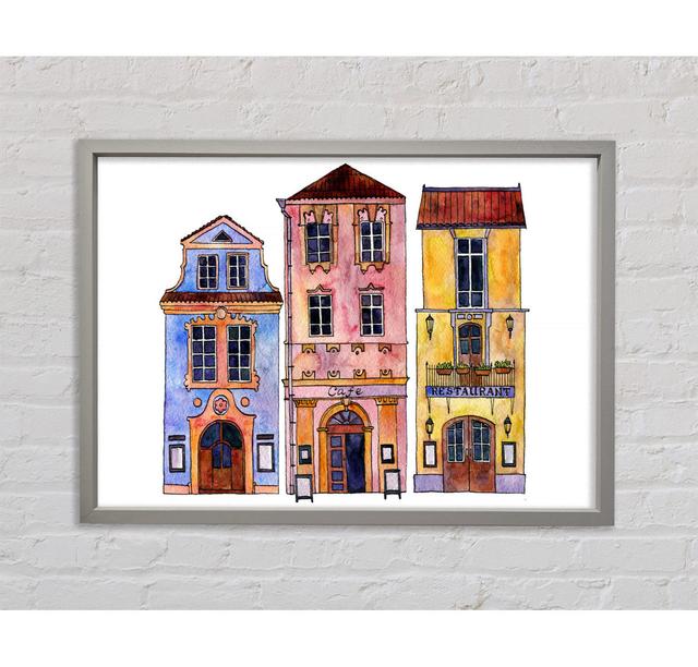 Town Houses In Paris - Print Marlow Home Co. Size: 100cm H x 141.4cm W x 3.3cm D on Productcaster.