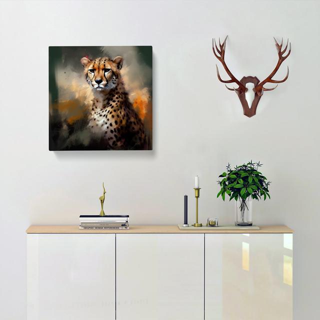 Cheetah Gestural - No Frame Print Fairmont Park Size: 35cm H x 35cm W x 3cm D on Productcaster.