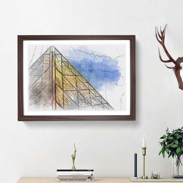 Architecture Sketch Vol.19 in Abstract - Picture Frame Graphic Art Print East Urban Home Size: 48cm H x 65cm W x 2cm D, Frame Option: Walnut Framed on Productcaster.