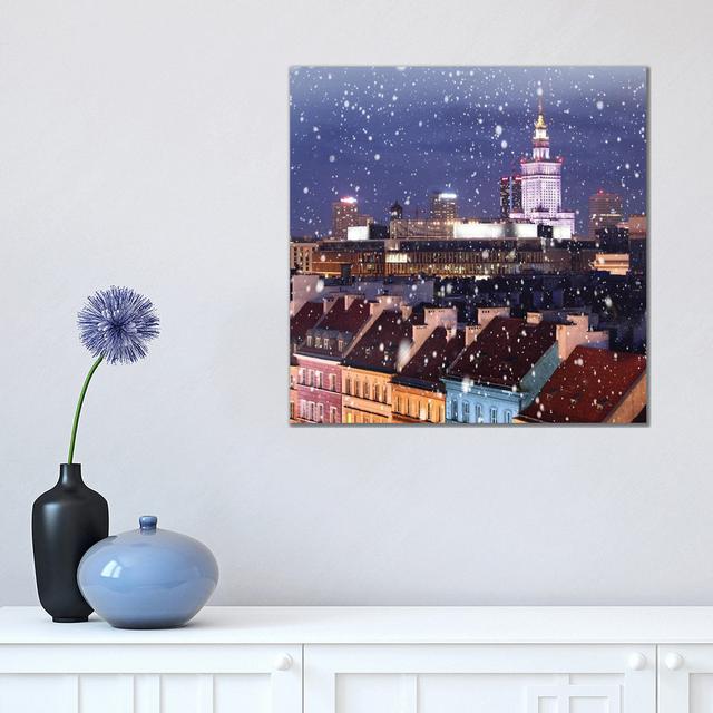 Snow Falls On The Roofs First, Warsaw by Florian Olbrechts - Wrapped Canvas Gallery-Wrapped Canvas Giclée ClassicLiving Size: 45.72cm H x 45.72cm W x on Productcaster.