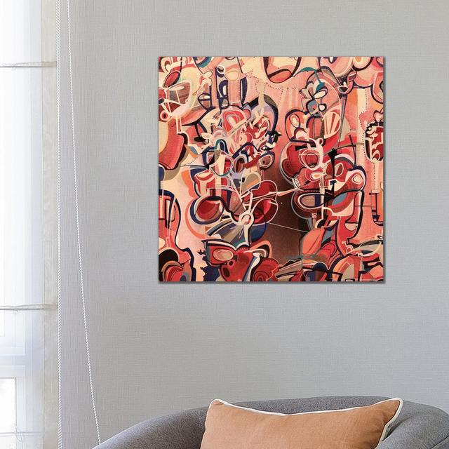 Abstract Red Ivy Bronx Size: 66.04cm H x 66.04cm W, Format: No Frame on Productcaster.