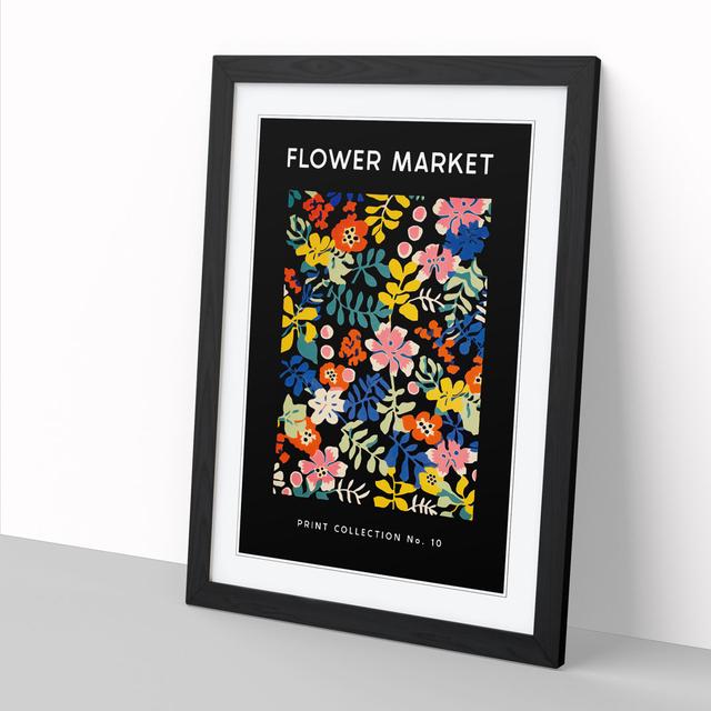 Flower Market Exhibition Black No.10 Happy Larry Size: 64cm H x 46cm W x 2cm D on Productcaster.