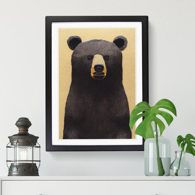 Bear Embroidery Vol.1 - Single Picture Frame Print Alpen Home Size: 64cm H x 46cm W, Format: Walnut Framed on Productcaster.