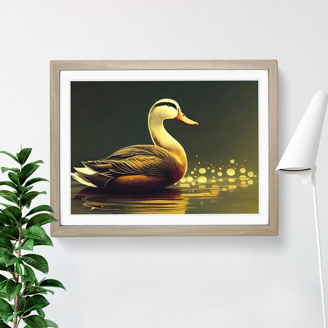 Luminous Duck - Picture Frame Graphic Art Marlow Home Co. Size: 25cm H x 34cm W, Frame Colour: Grey on Productcaster.