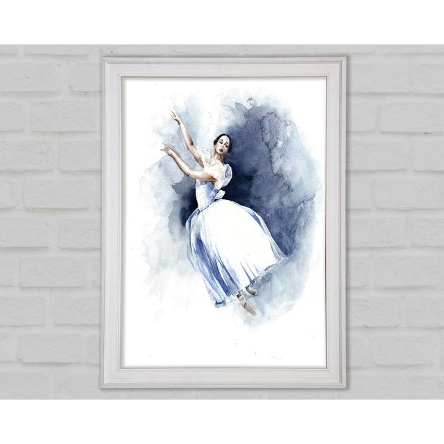 White Ballerina 6 Framed Print Highland Dunes Size: 42cm H x 29.7cm W x 1.5cm D on Productcaster.