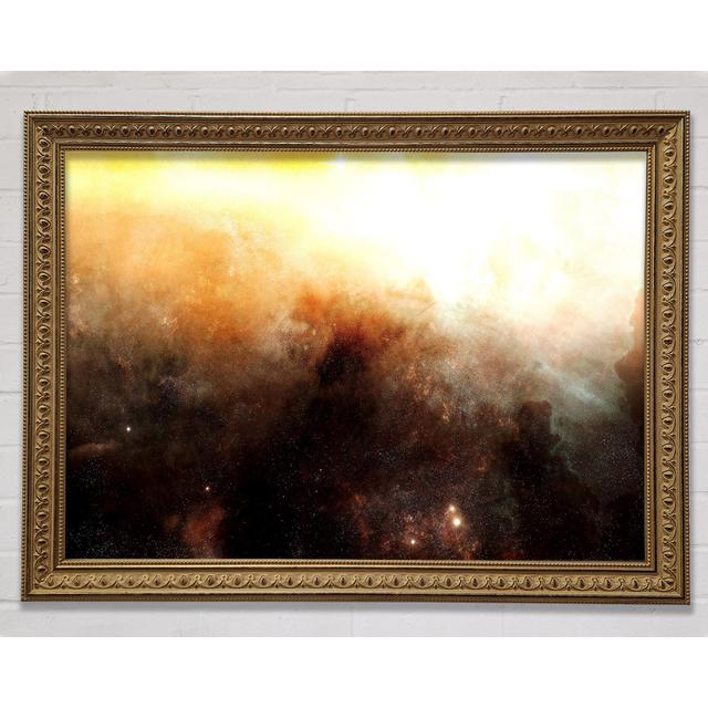 Golden Nebula Framed Print Ivy Bronx Size: 21cm H x 29.7cm W on Productcaster.