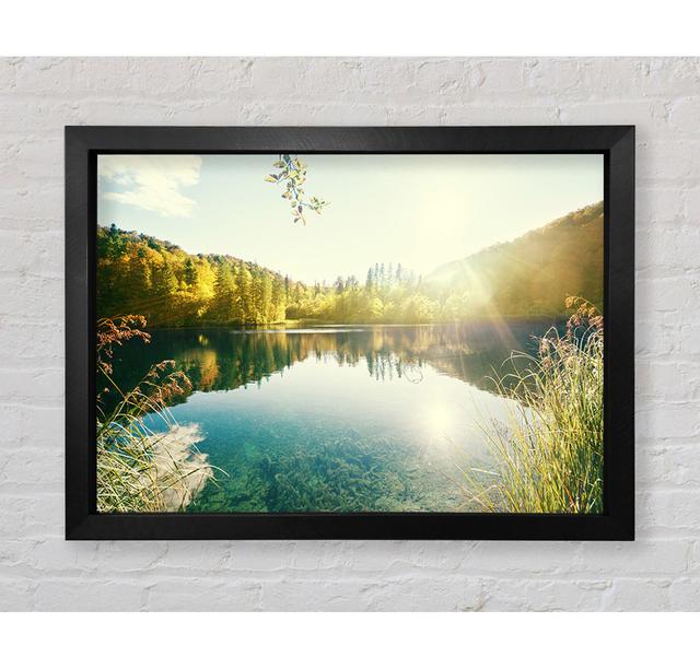 Sun Shining On The Calm River - Single Picture Frame Art Prints Bright Star Size: 100cm H x 141.4cm W x 3.4cm D on Productcaster.