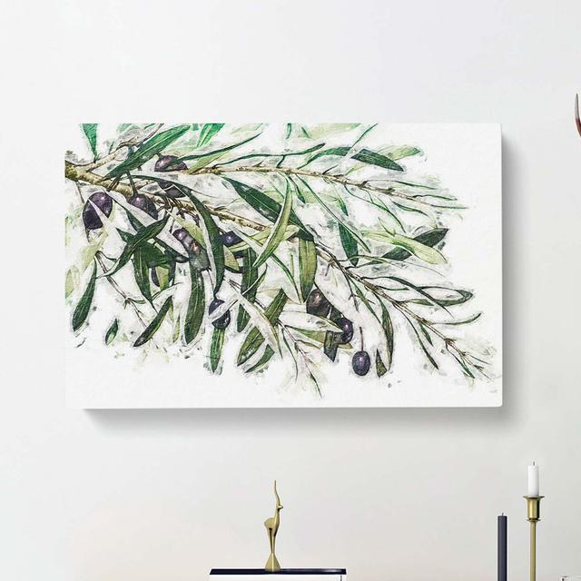 The Olive Branch - Wrapped Canvas Painting East Urban Home Size: 35cm H x 50cm W x 3cm D on Productcaster.