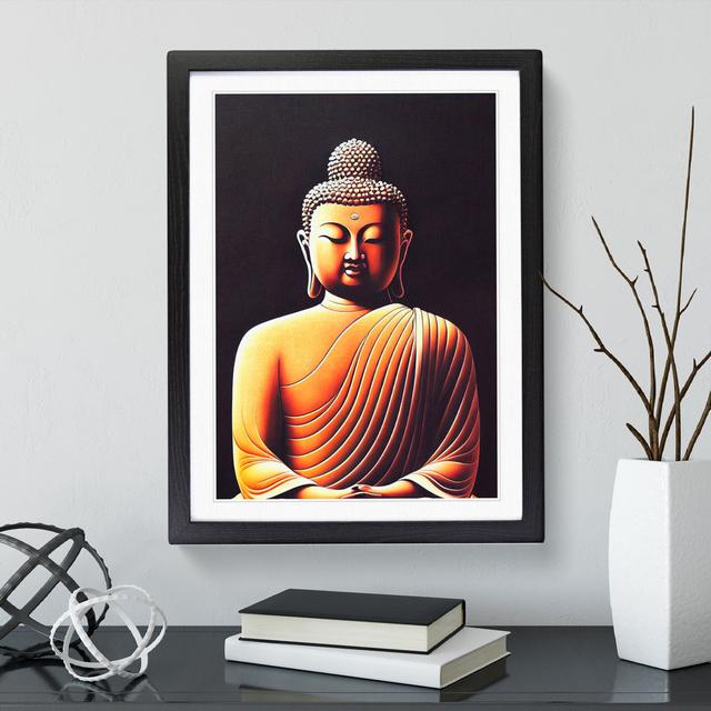 XV1022-4917X Vibrant Buddha - Print Latitude Vive Size: 66cm H x 48cm W, Format: Black Framed Paper on Productcaster.