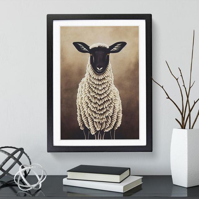 View Of A Sheep - Single Picture Frame Print Brambly Cottage Frame Colour: Black, Size: 64cm H x 46cm W on Productcaster.