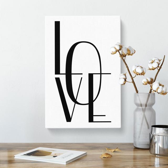 Love - Wrapped Canvas Typography East Urban Home Size: 91cm H x 60cm W x 3cm D on Productcaster.