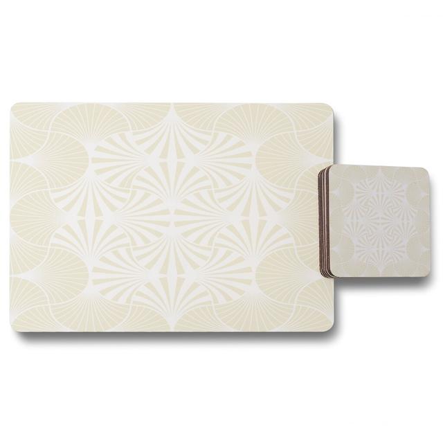 Star Ornament 12 Piece Cork Placemat and Coaster Set Ebern Designs on Productcaster.