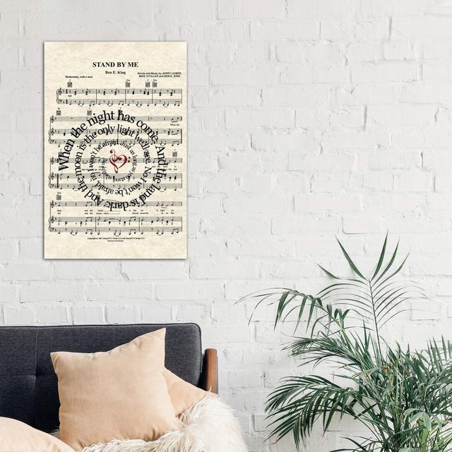 'Stand by Me' Typographic Print on Wrapped Canvas East Urban Home Size: 66.04cm H x 45.72cm W x 3.81cm D on Productcaster.