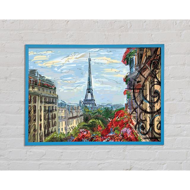 Eiffel Tower Over The City 9 - Single Picture Frame Art Prints Brayden Studio Size: 42cm H x 59.7cm W x 2cm D on Productcaster.