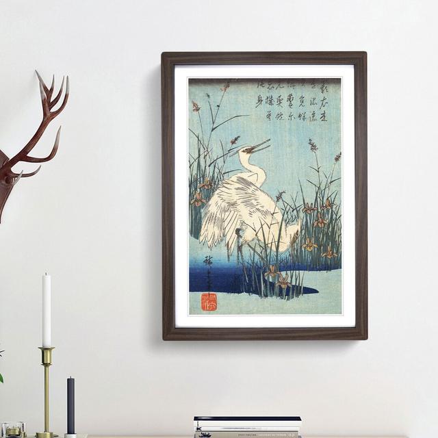 Egrets by Utagawa Hiroshige - Picture Frame Painting Print East Urban Home Size: 48cm H x 36cm W x 2cm D, Frame Option: Walnut Framed on Productcaster.