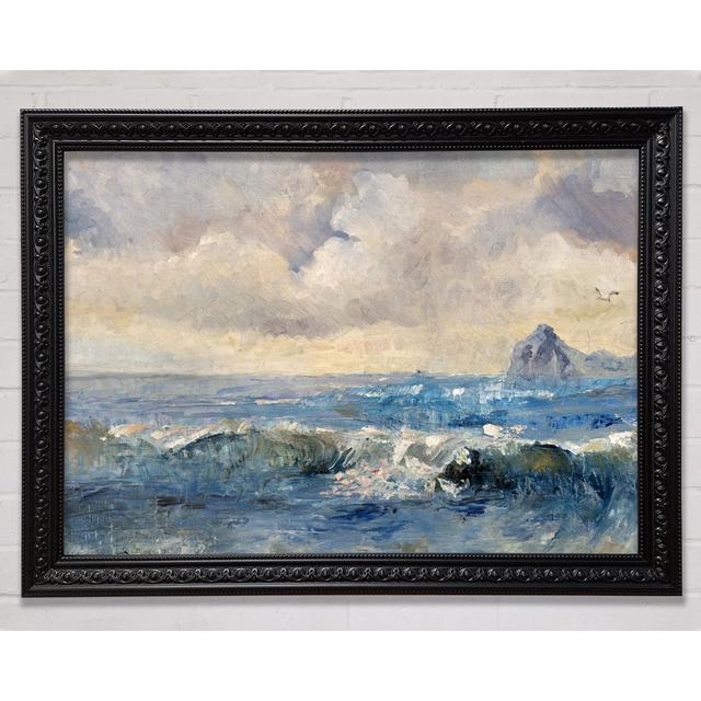 Dull Skies Over The Crashing Waves Framed Print Bright Star Size: 59.7cm H x 84.1cm W on Productcaster.