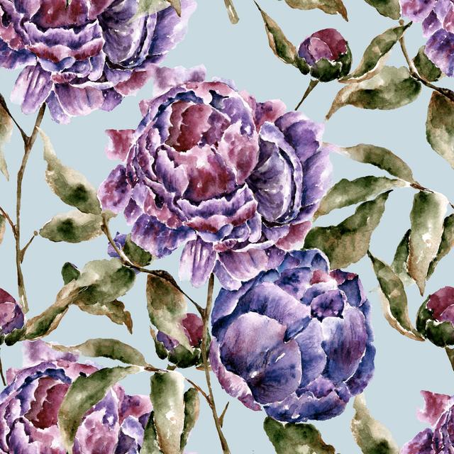 Proberta Seamless Pattern With Flowers by Rina_Ro - Print ClassicLiving Size: 76cm H x 76cm W x 3.8cm D on Productcaster.