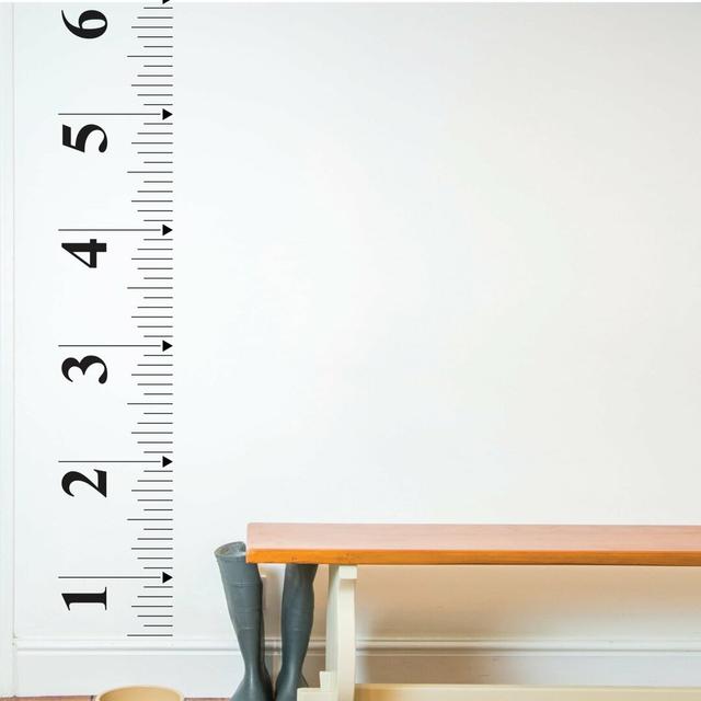 Tape Measure Wall Sticker Ebern Designs Colour: Navy Blue on Productcaster.