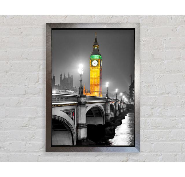 Silveren Big Ben Over Tower Bridge - Single Picture Frame Art Prints Bright Star Size: 84.1cm H x 59.7cm W x 3.4cm D on Productcaster.