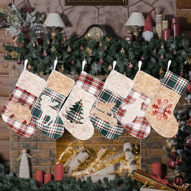 NEW Personalised Christmas Stockings With Embroideried Names Sequins 19" Large Decor Hanging Ornament 6PCS Astoria Grand on Productcaster.