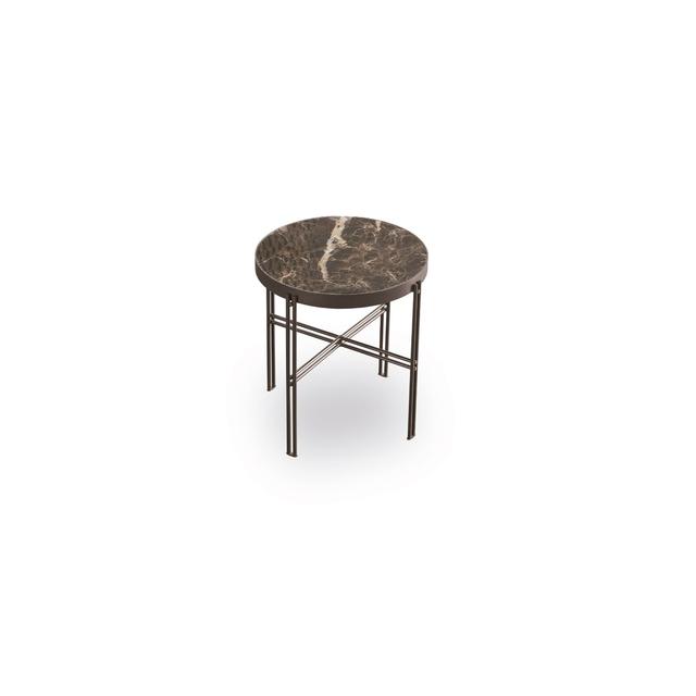 Tadcaster Side Table Canora Grey Table Top Colour: Emperador, Table Base Colour: Brown on Productcaster.