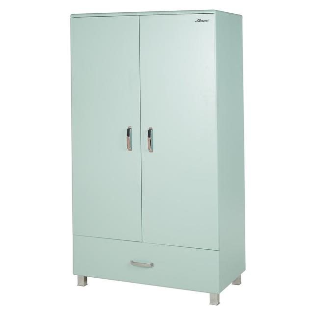 Kasen 2 Door Manufactured Wood Wardrobe Hashtag Home Colour: Mint on Productcaster.